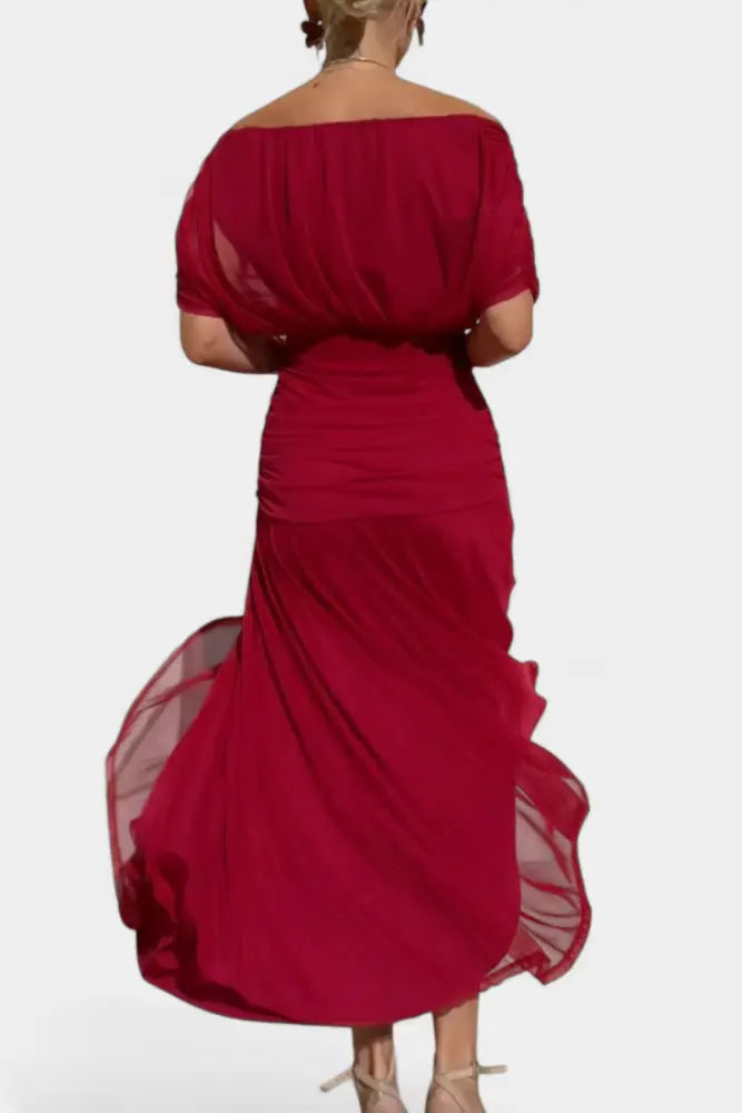 Abigail | Long Floral V-Neck Dress - Dress