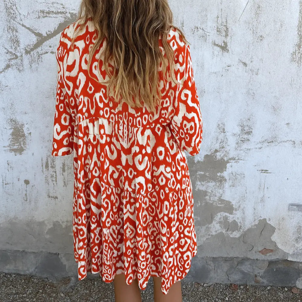 AVA – VIBRANT ESCAPE TUNIC DRESS - MIDI DRESS