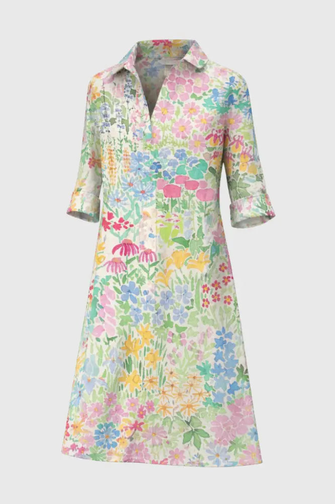 Grace | Summer Floral Midi Dress - Vestido midi