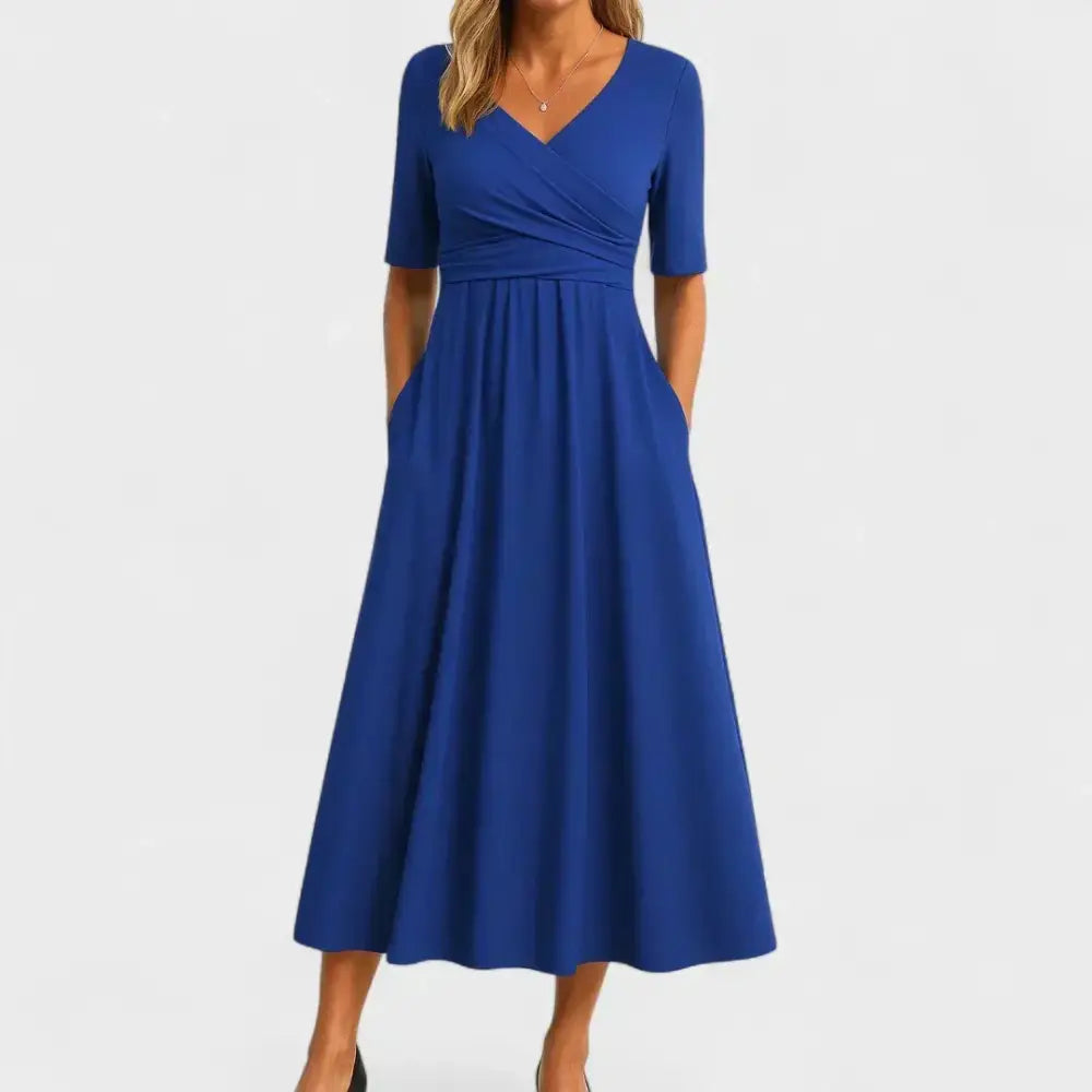 IDA | Chic Midi Dress - Blue / S