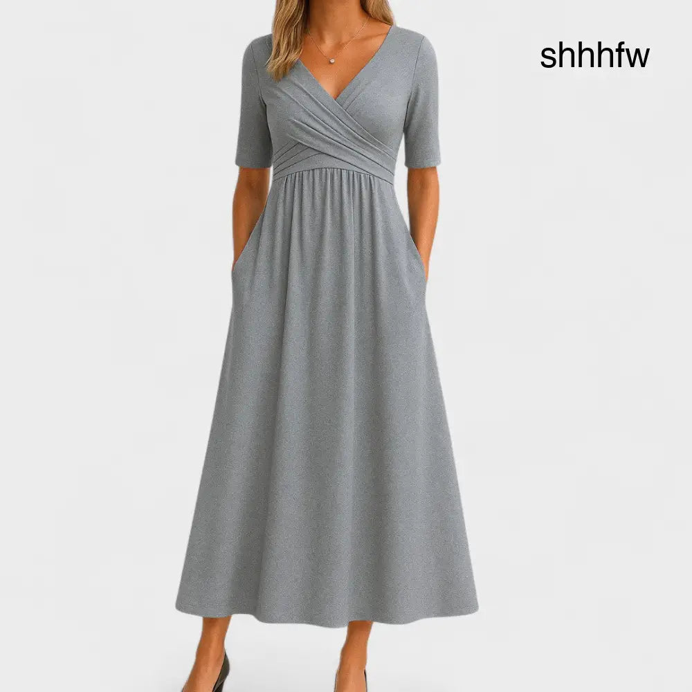 IDA | Chic Midi Dress - Gray / S