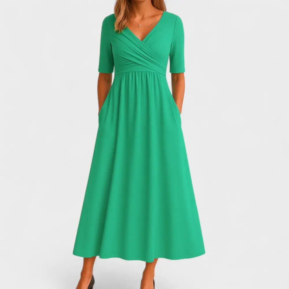 IDA | Chic Midi Dress - Green / S