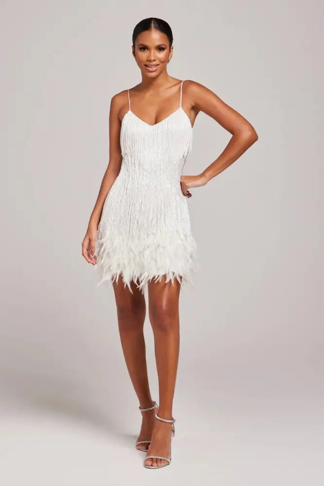 JOYCEL - MODERN FEATHERED PARTY DRESS - Dress