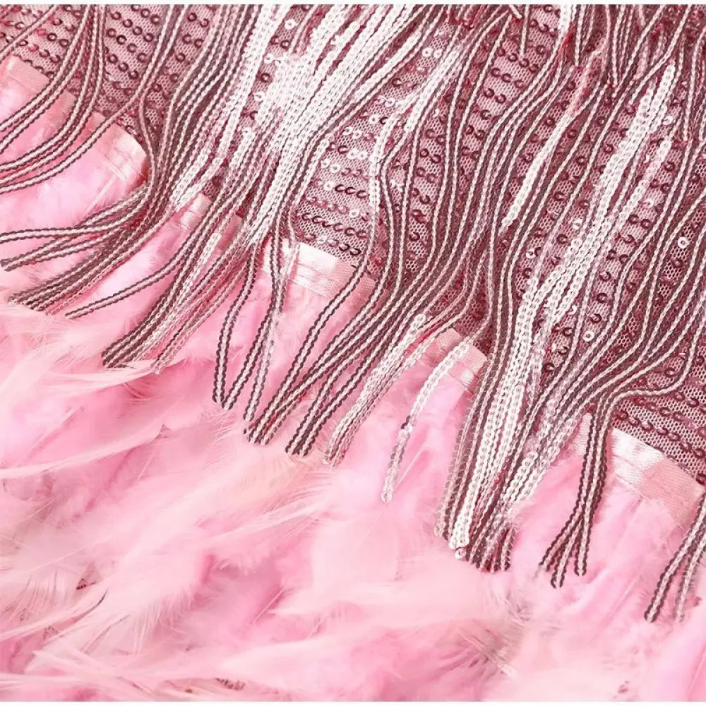 JOYCEL - MODERN FEATHERED PARTY DRESS - Dress