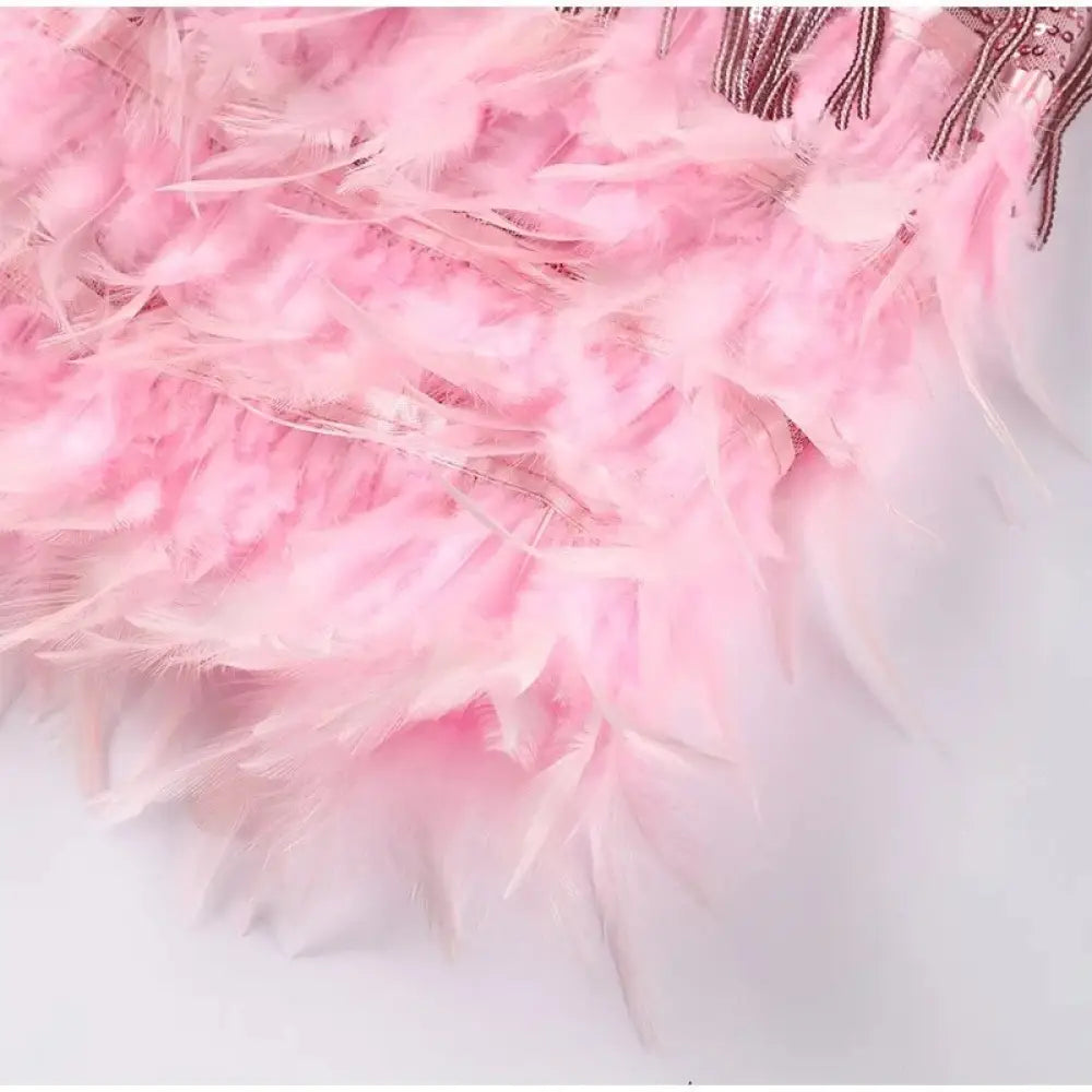 JOYCEL - MODERN FEATHERED PARTY DRESS - Dress