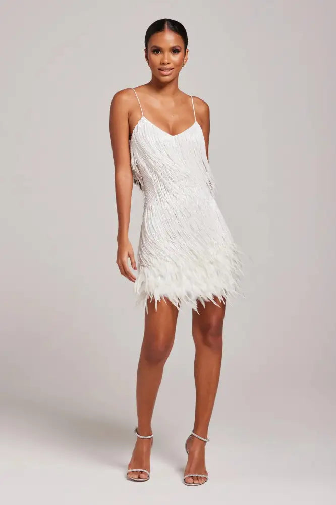 JOYCEL - MODERN FEATHERED PARTY DRESS - Dress