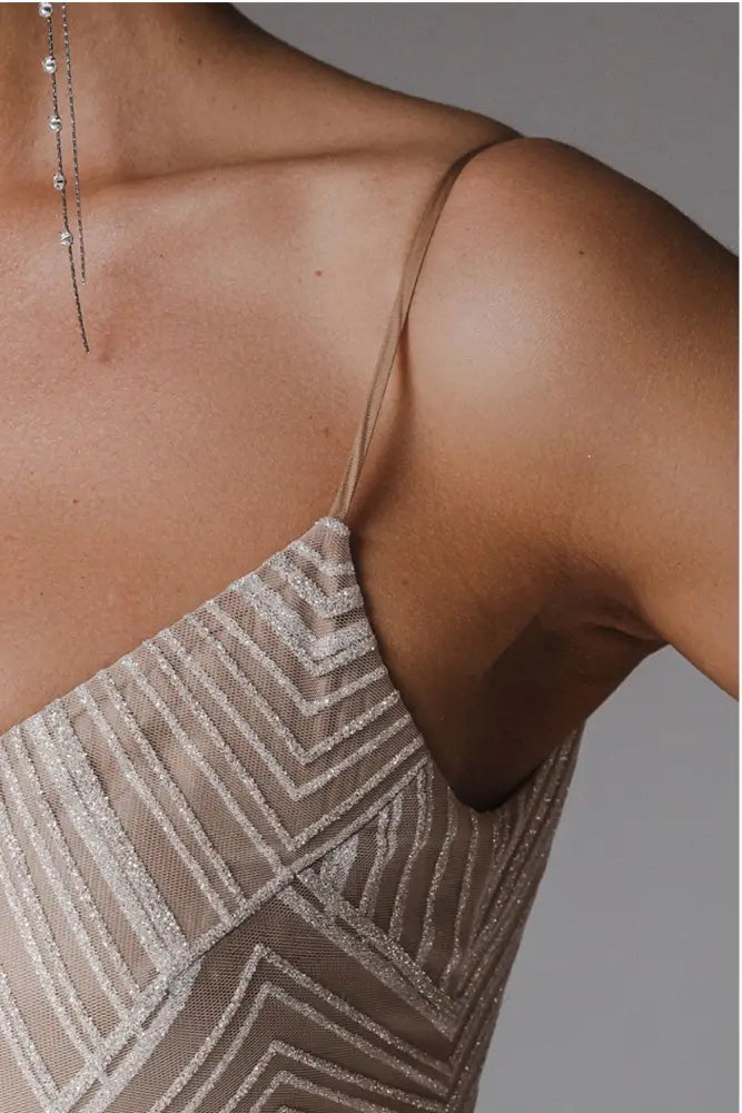 Thalassa - Sparkly Floor Length Party Dress - Dresses